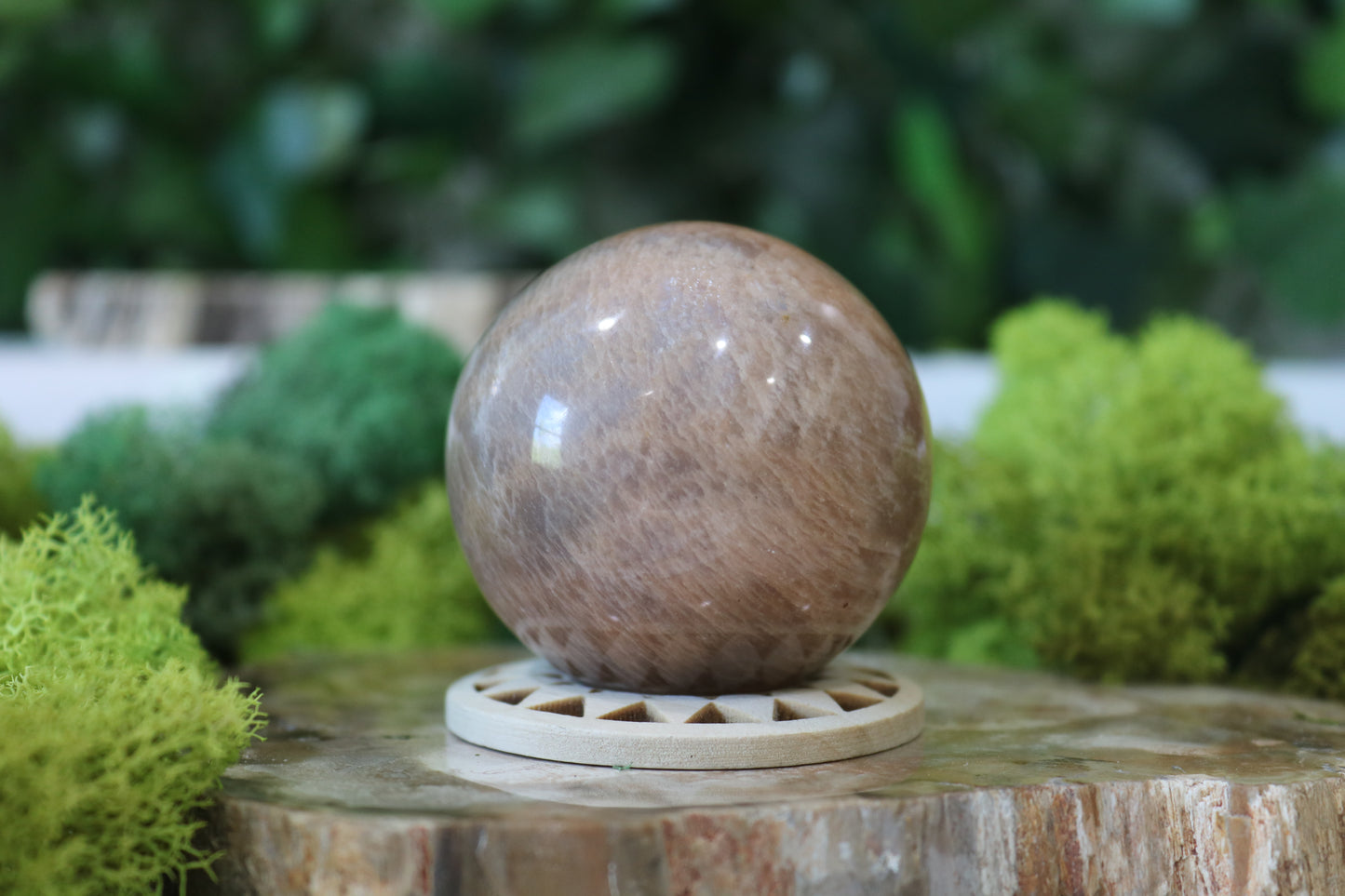 Peach Moonstone Spheres