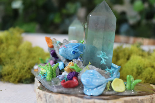 Fluorite Mermaid Dragons