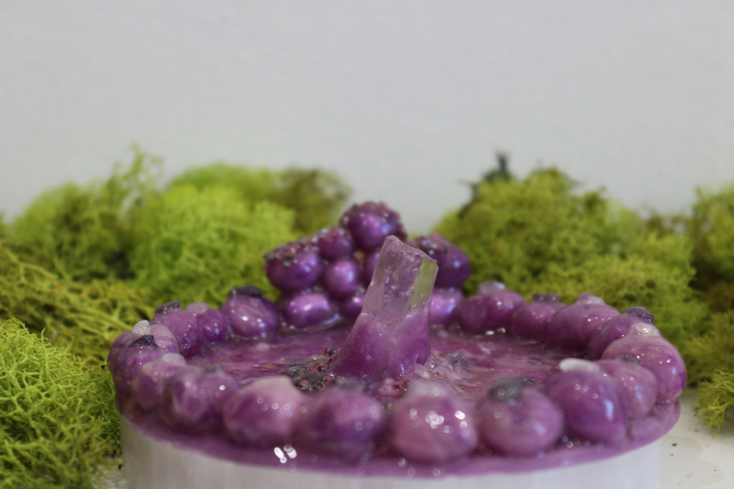 Amethyst and Clear Quartz Trinket Dish