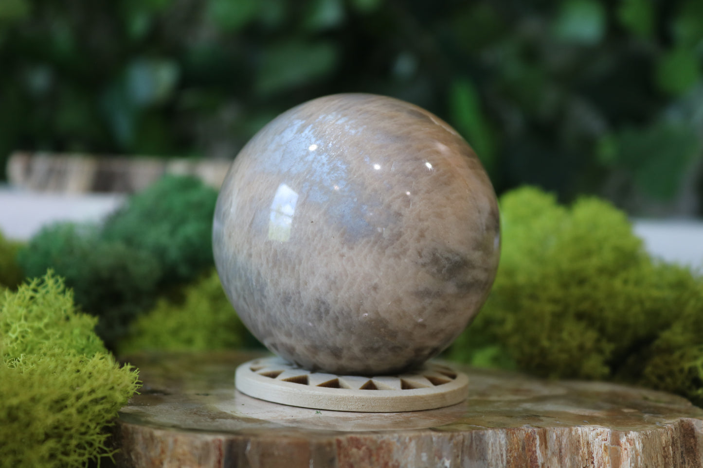 Peach Moonstone Spheres