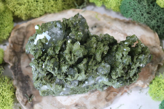 Medium-Epidote with Quartz Specimen