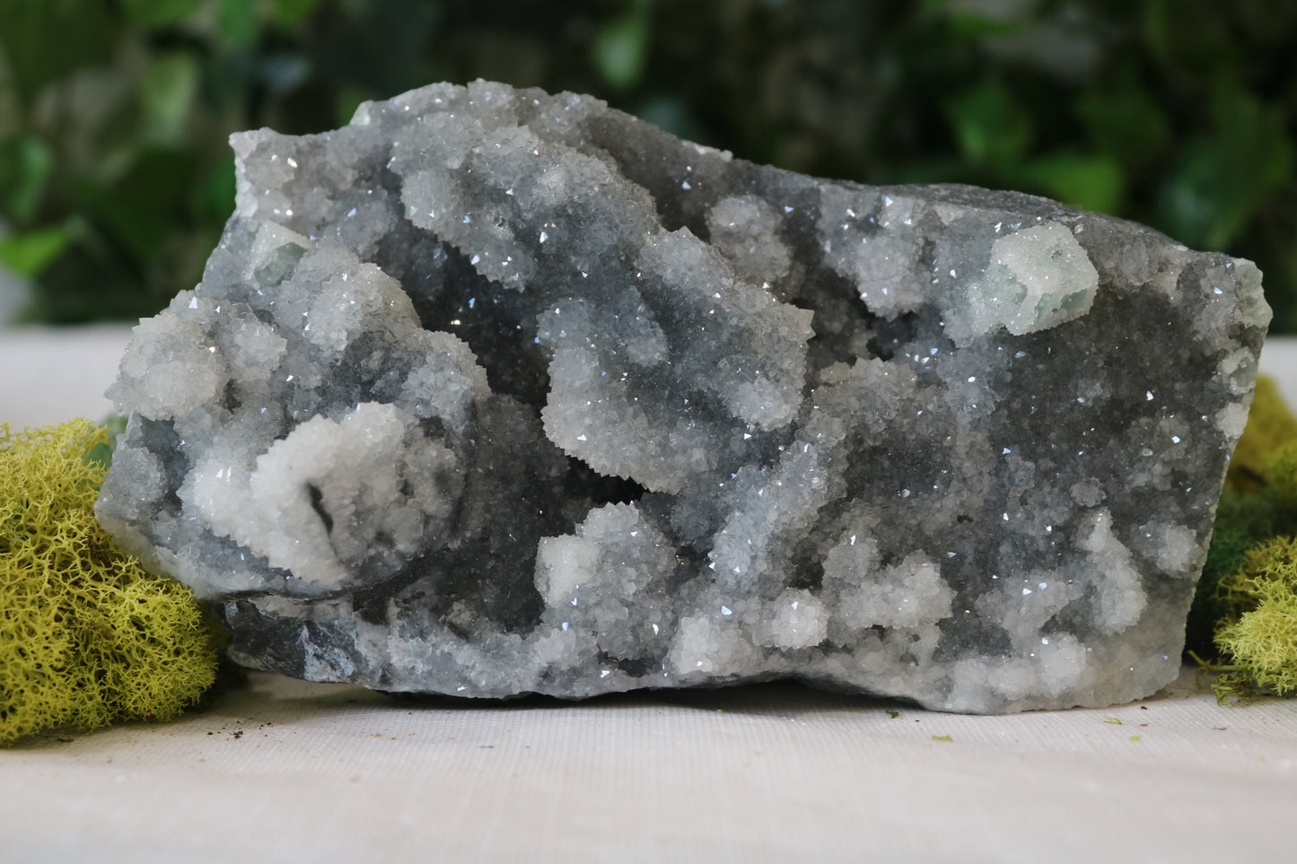 Druzy Chalcedony with Fluorite (Sugar Fluorite)