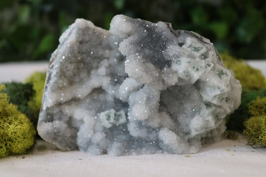 Druzy Chalcedony with Fluorite (Sugar Fluorite)