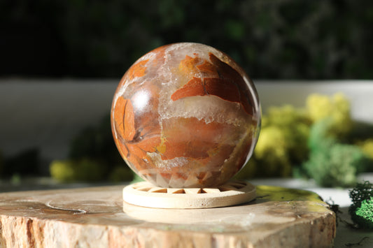 Brecciated Jasper Spheres (with Quartz)