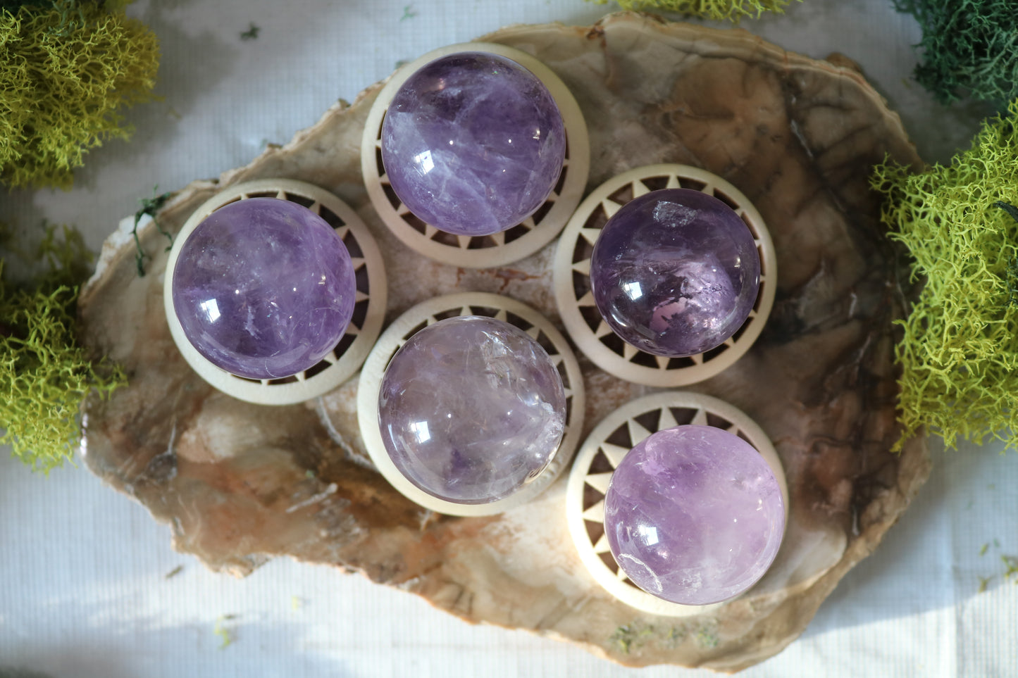Extra Small Amethyst Spheres