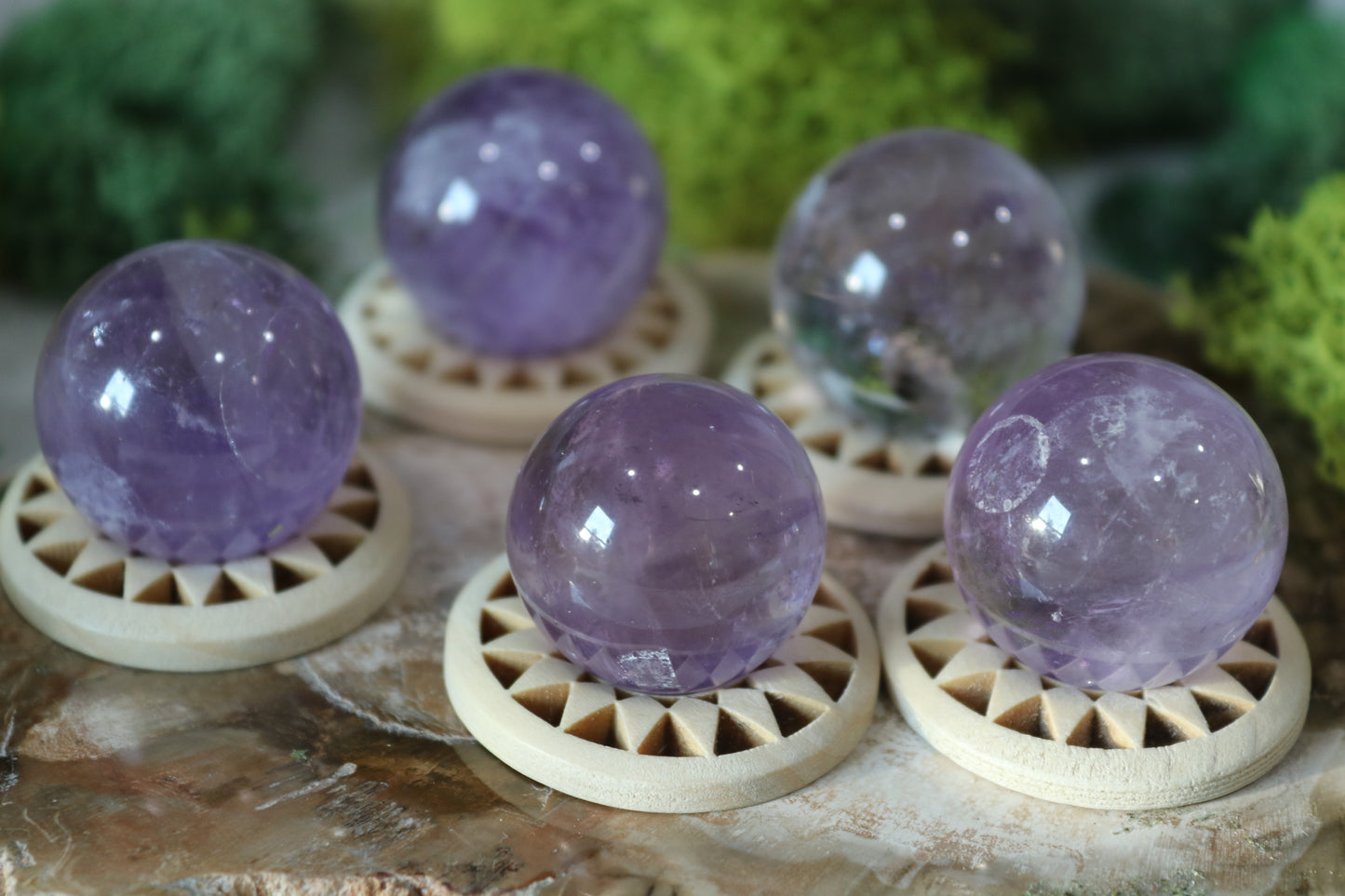 Extra Small Amethyst Spheres